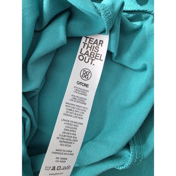 NWT G/FORE Luxe Crewneck Mid Layer Golf Pullover Shirt Mens L Green Long Slv - Picture 4 of 6